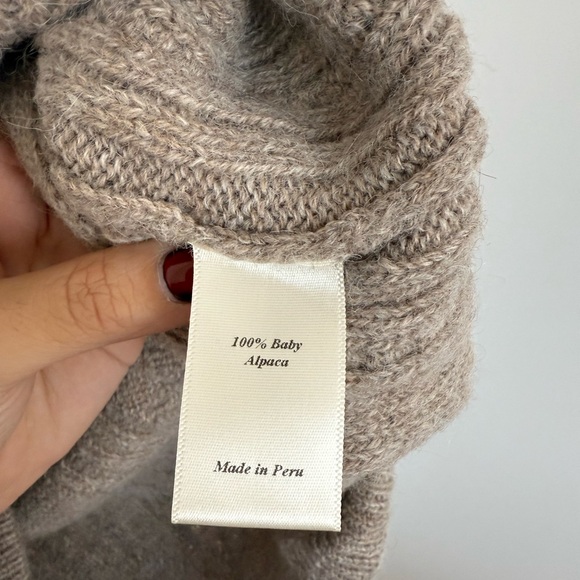 Christy Dawn Ester Marron 100% Baby Alpaca Wool Turtleneck Sweater - Picture 5 of 6